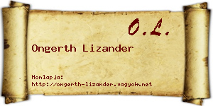 Ongerth Lizander névjegykártya